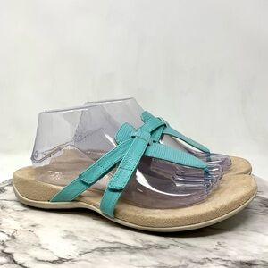 Vionic Karley Aqua Adjustable Strap Toe Post Comfort Sandals 9.5 Summer Classic
